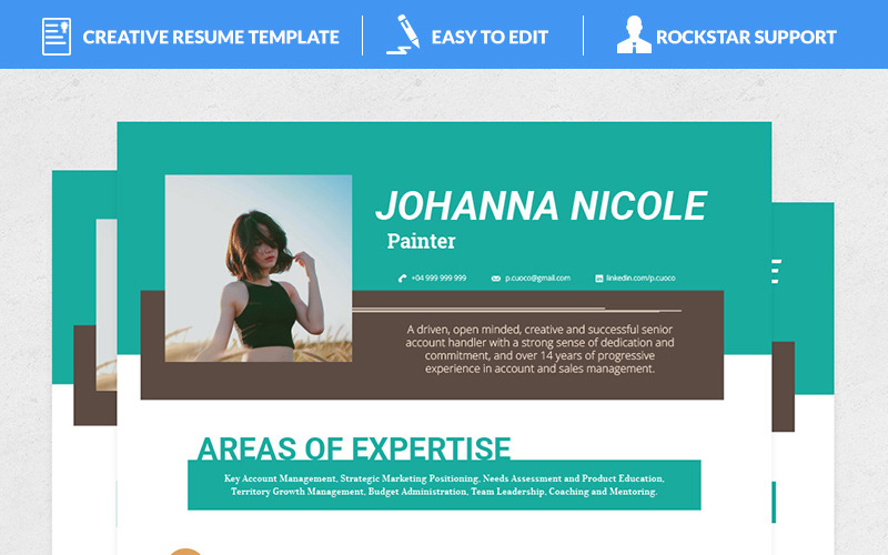 Download Резюме "Johanna Resume Template" / Johanna Resume Template - Резюме на тему графика teacher resume word editable style design curriculum vitae cv template resumes format modern professional resumeundefined