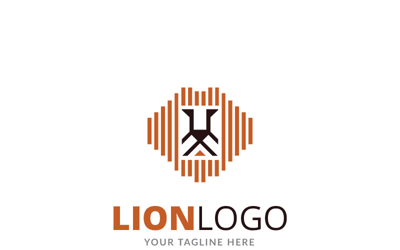 Download Шаблон логотипа "Line Lion Logo Template" / Line Lion Logo Template - Шаблон логотипа на тему графика animal business colorful consultant corporate digital finances financial firm funds investing investment king kingdom lion head logo majestic marketing media