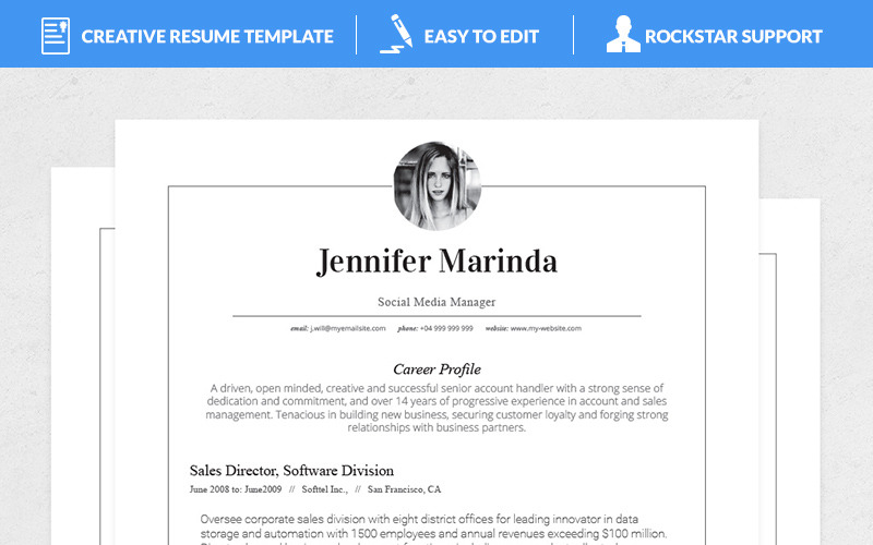 Download Резюме "Marinda Resume Template" / Marinda Resume Template - Резюме на тему графика teacher resume word editable style design curriculum vitae cv template resumes format modern professional resumeundefined