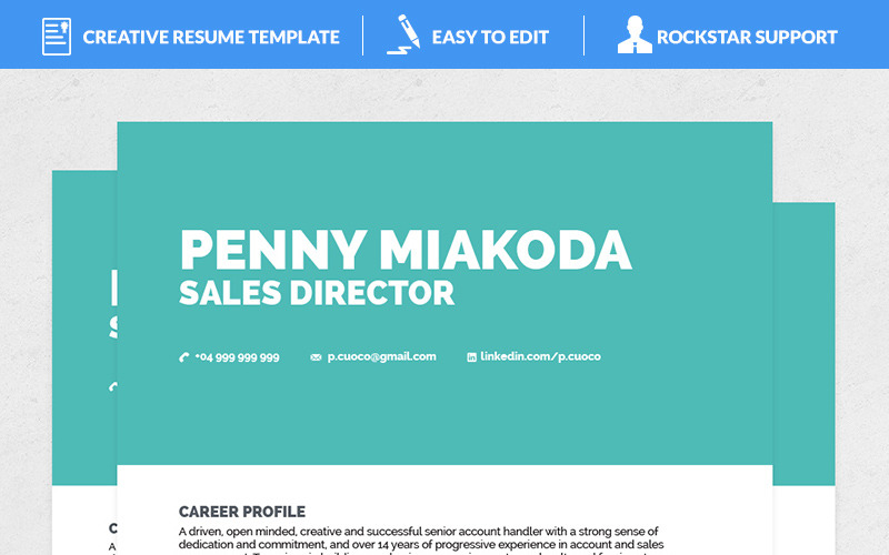 Download Резюме "Miakoda Resume Template" / Miakoda Resume Template - Резюме на тему графика teacher resume word editable style design curriculum vitae cv template resumes format modern professional resumeundefined