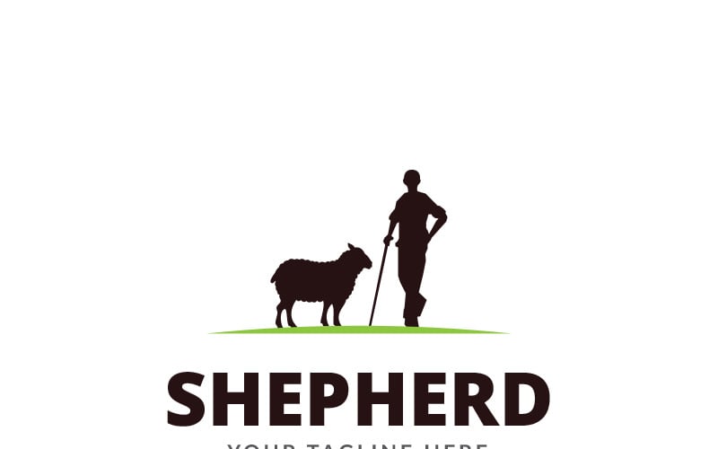 牧羊人徽标模板