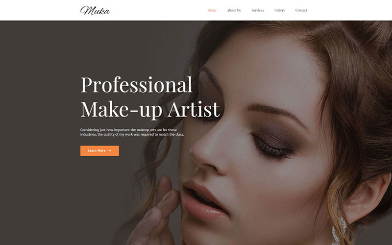 MUKA - modelo de musa de maquiagem e salão de beleza