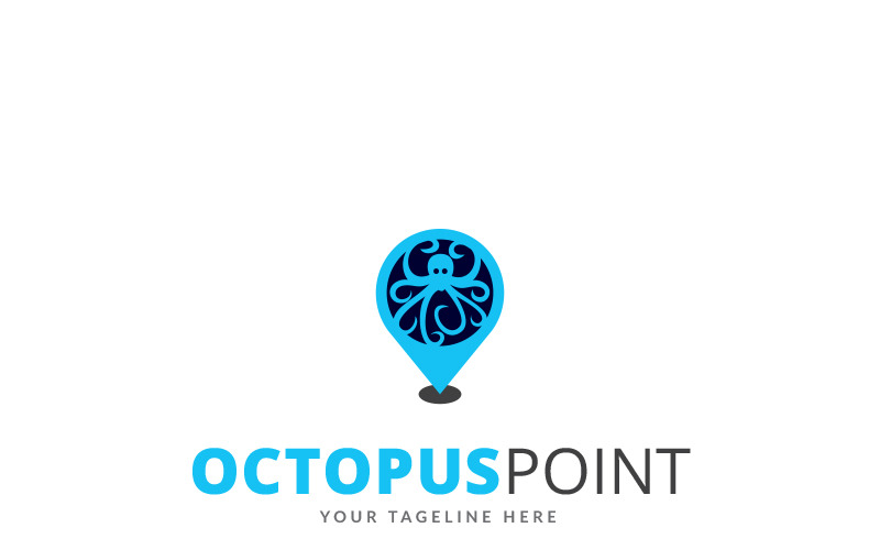 Download Шаблон логотипа "Octopus Point Logo Template" / Octopus Point Logo Template - Шаблон логотипа на тему графика octopus point octopus location agency animal brand communication company connection consulting corporate creative design house fashion food fun gaming illustration