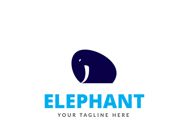 Plantilla de logotipo de elefante creativo