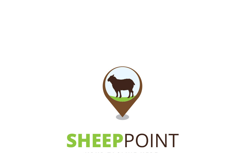 Sjabloon met logo voor schapen punt
