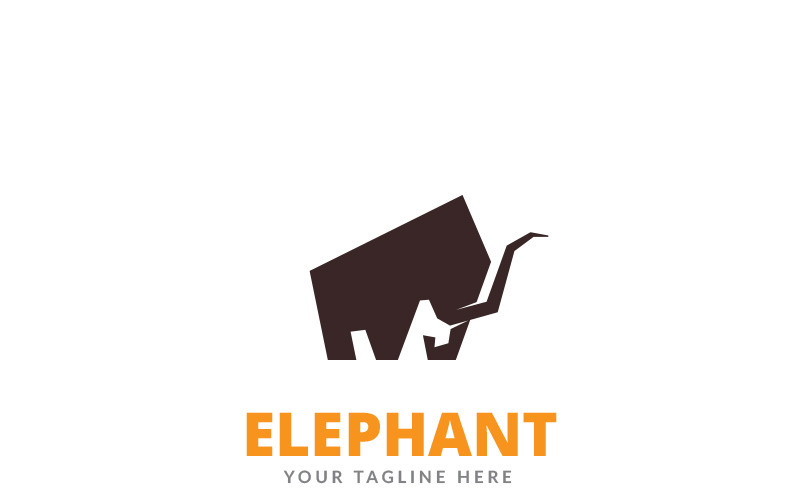 Слон творчі логотип шаблон