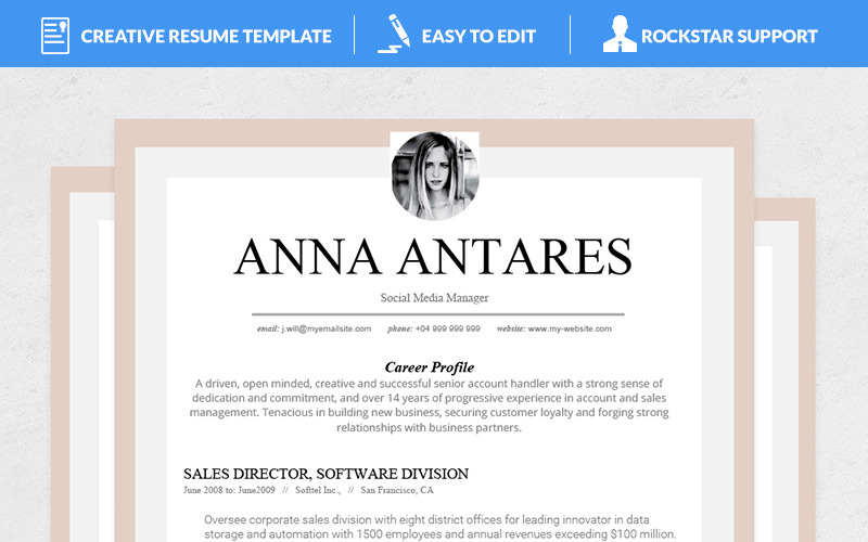 Szablon CV Antares