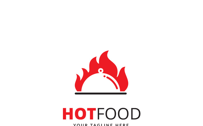 Szablon Logo gorące jedzenie