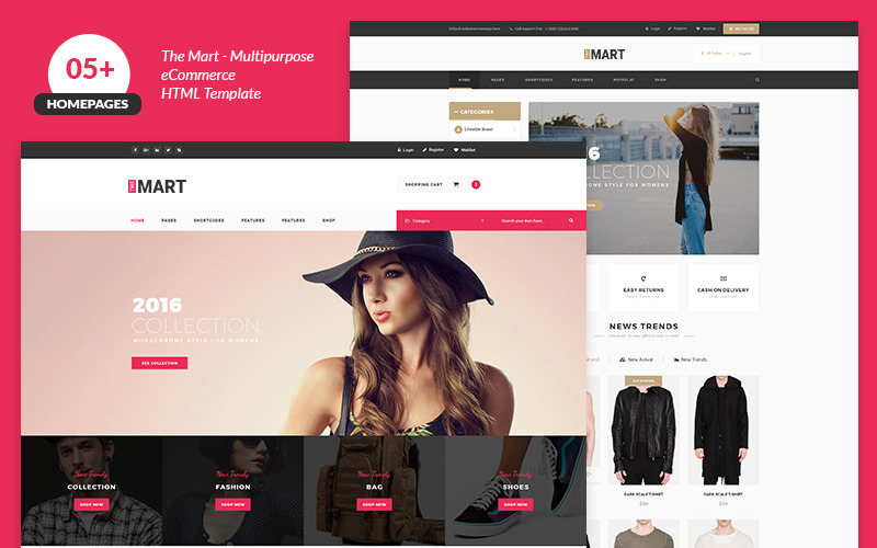 The Mart Multipurpose e-commerce websitesjabloon