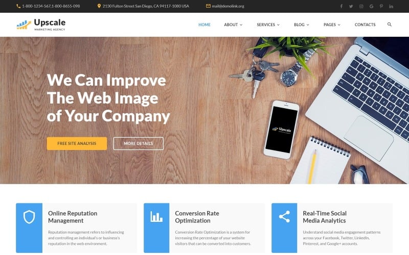 Upscale - Modern Marketing Agency Multipage Website Template