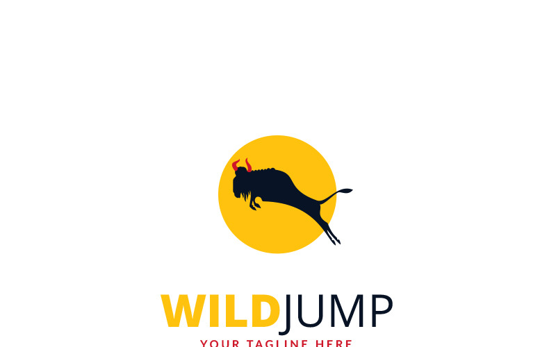 Download Шаблон логотипа "Wild Jump Logo Template" / Wild Jump Logo Template - Шаблон логотипа на тему графика agile animal animal logo brand colorful logo company creative design firm gnu jump jumping template modern multicolor strong studio wild