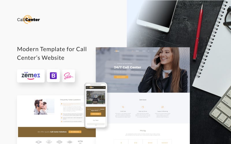 Call Center Multipage HTML5 Website Template