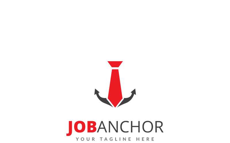 Download Шаблон логотипа "Job Anchor Logo Template" / Job Anchor Logo Template - Шаблон логотипа на тему графика job anchor logo agent applicant apply best brand business career check choice choose company employee find forum good great hire