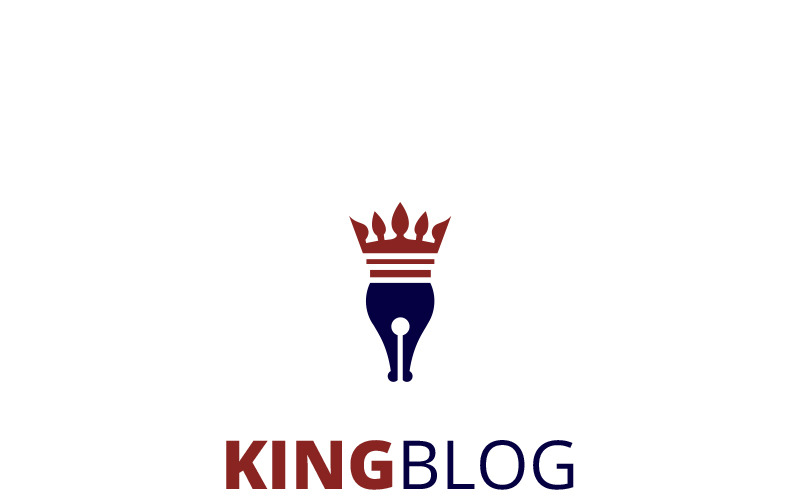 Download Шаблон логотипа "King Blog Logo Template" / King Blog Logo Template - Шаблон логотипа на тему графика abstract blog brand buy chat community company corporate forum icon idea identity info joy stick king logo template media news