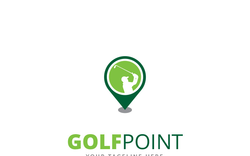 Modèle de logo de point de golf