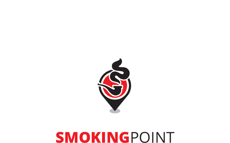 Modèle de logo de point de tabagisme