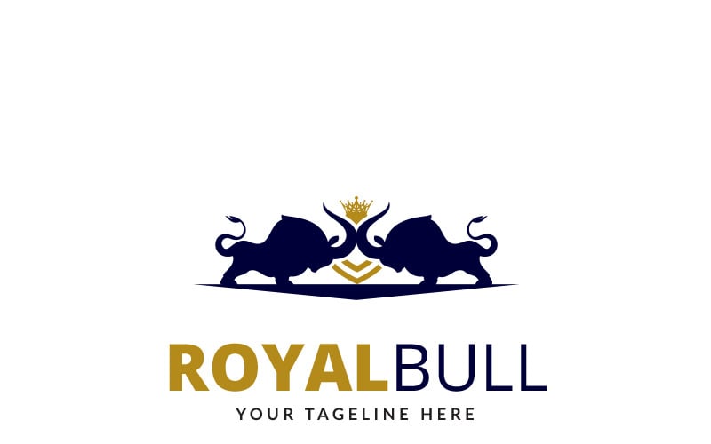 Modèle de logo Royal Bull