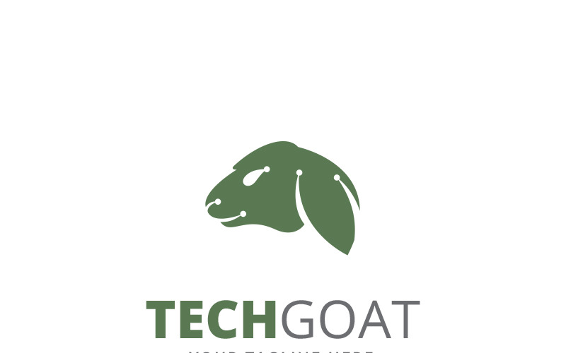 Modèle de logo Tech Goat