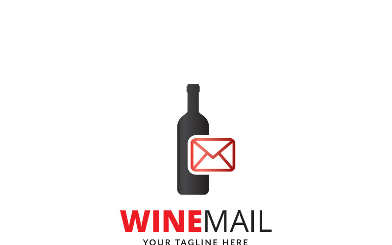 Modèle de logo Wine Mail