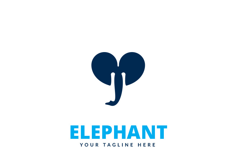 Modello di logo app elefante
