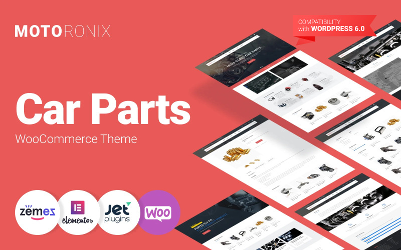 Motoronix – тема WooCommerce Elementor для автомобільних запчастин