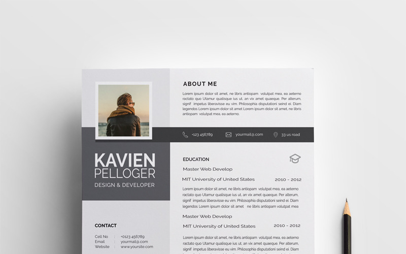 Download Резюме "Pelloger Resume Template" / Pelloger Resume Template - Резюме на тему графика a4 resume bebas clean cv cover letter creative curriculum vitae design template doc docx employment idml indd indesign job modern