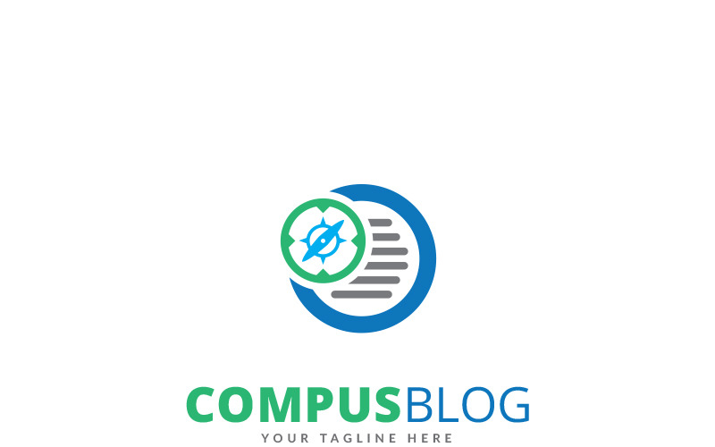 Plantilla de logotipo de blog de Compus