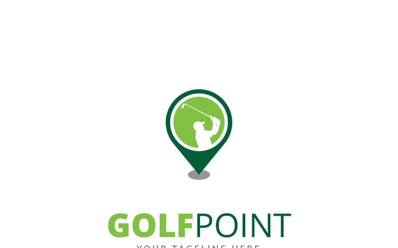 Plantilla de logotipo de punto de golf
