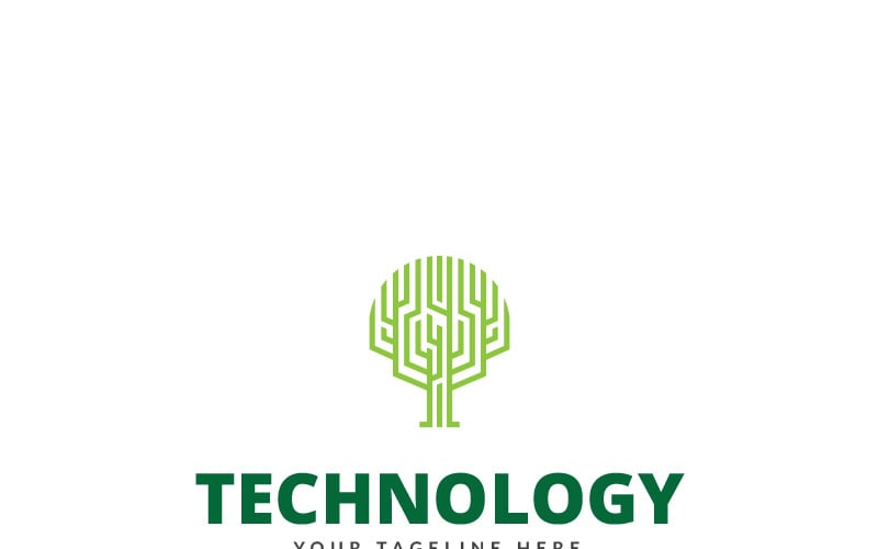 Шаблон логотипа Creative Digital Tree