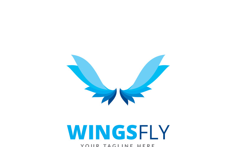 Шаблон логотипа Wings Fly