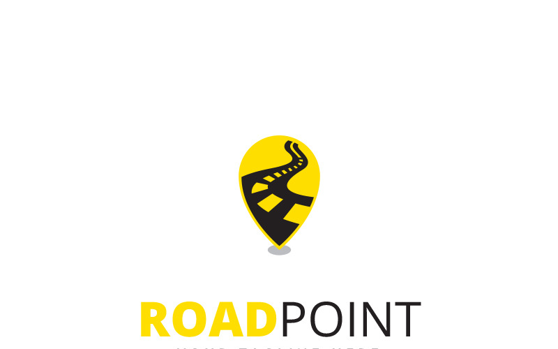 Шаблон логотипу точки дороги