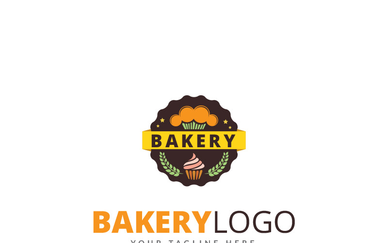 Download Шаблон логотипа "Bakery Logo Template" / Bakery Logo Template - Шаблон логотипа на тему графика bakeries bakery logo template bread store business cafe cake candy chef cooking chat children chocolate cupcake cupcakes delivery dessert eatery