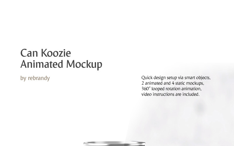 Can Koozie Animiertes Produktmodell