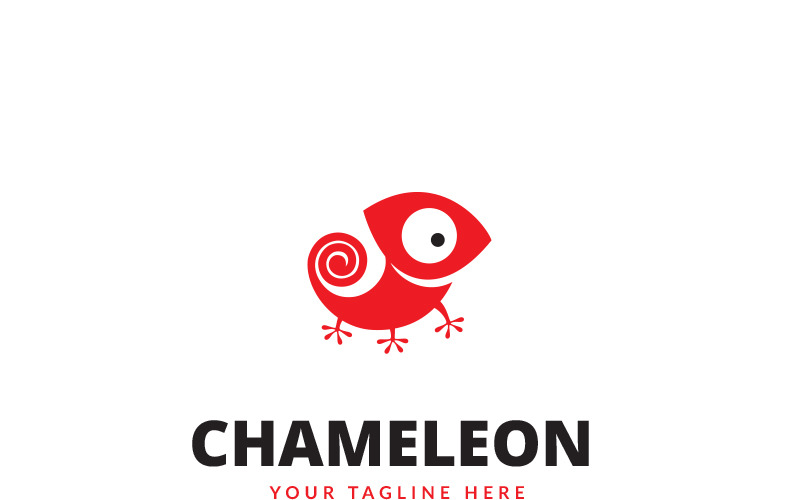 Chamäleon Design Logo Vorlage