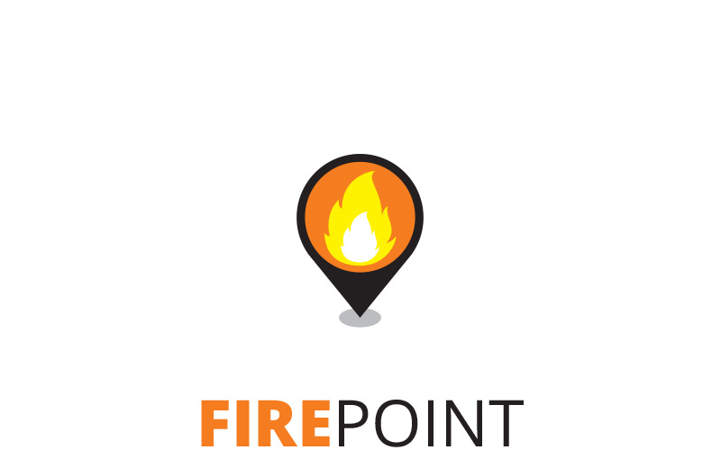 Download Шаблон логотипа "Fire Point Logo Template" / Fire Point Logo Template - Шаблон логотипа на тему графика agency app blaze business camp company corporate creative fast fire flame flat holiday icon internet light logo media modern network