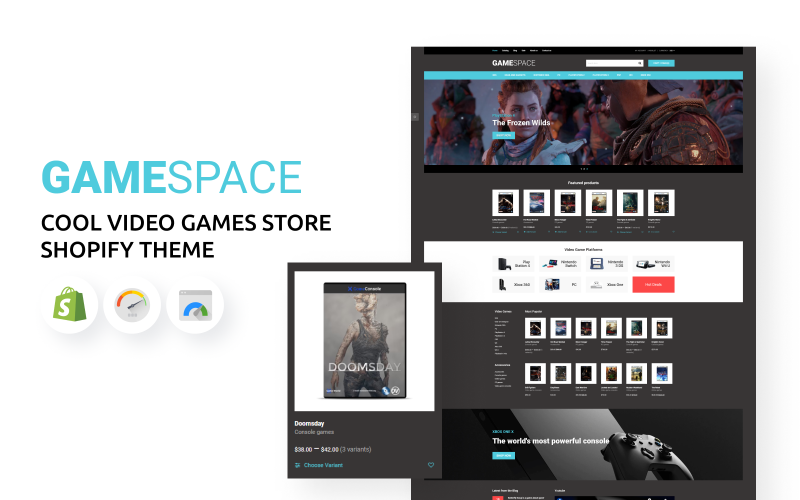 Ігровий простір - прохолодний магазин відеоігор Shopify Theme