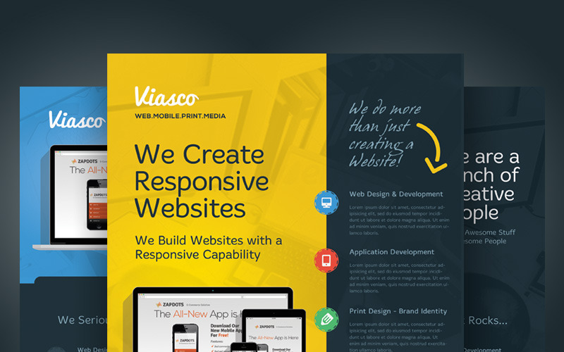 Kreatív Design Agency Flyer - Vállalati-azonosság sablon
