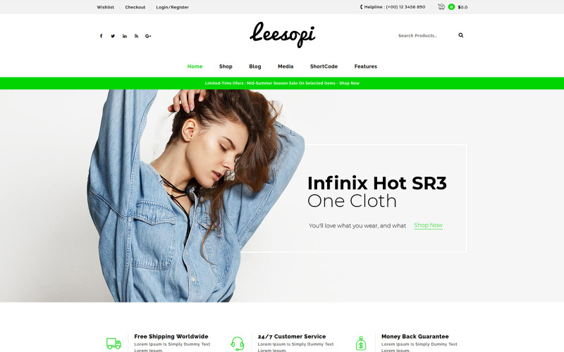 мода многоцелевая тема woocommerce