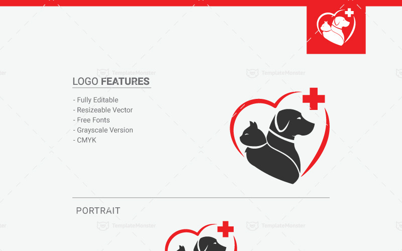 Download Шаблон логотипа "Pet Logo Template" / Pet Logo Template - Шаблон логотипа на тему графика animal brand branding cat clean company logo corporate creative dog icon identity symbol template logos modern pet animals professional simple