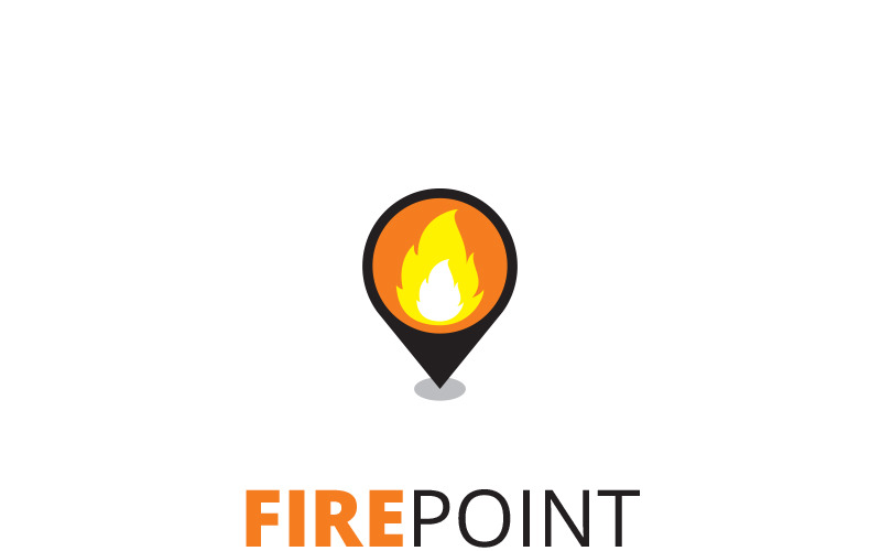 Plantilla de logotipo de punto de fuego