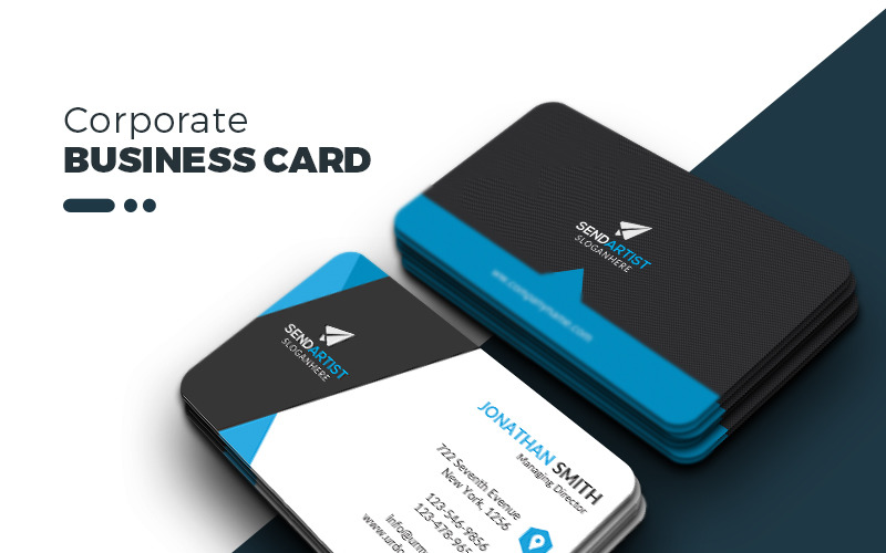Редагована корпоративна візитна картка - шаблон фірмового стилю