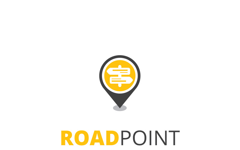 Download Шаблон логотипа "Road Point Logo Template" / Road Point Logo Template - Шаблон логотипа на тему графика app application brand business community developer devices flat fun geo location gps home logo map mobile modern people pin point
