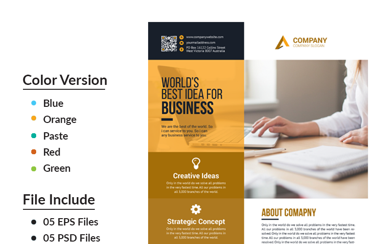 Download Фирменный стиль "Rupayan Business Flyer - Corporate Identity Template" / Rupayan Business Flyer - Corporate Identity Template - Фирменный стиль на тему графика psd flyer corporate liflet computer internet stationery poster id kit blue hi-quality official sample business logo professional modern art standard