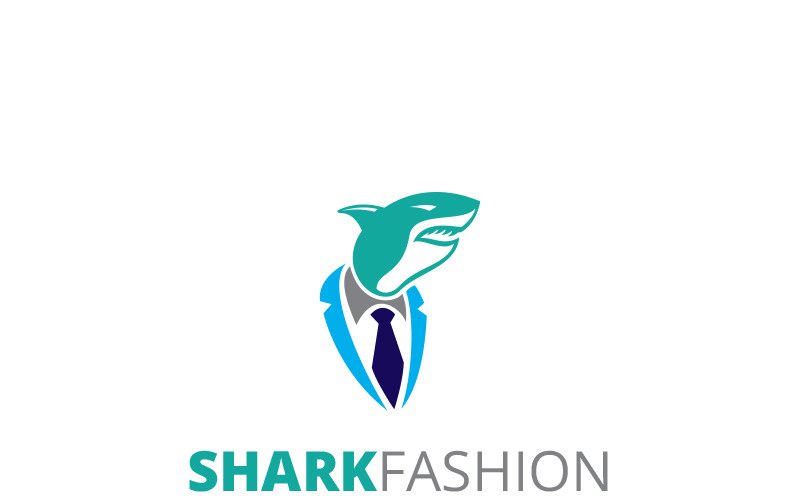 鲨鱼时尚标志模板
