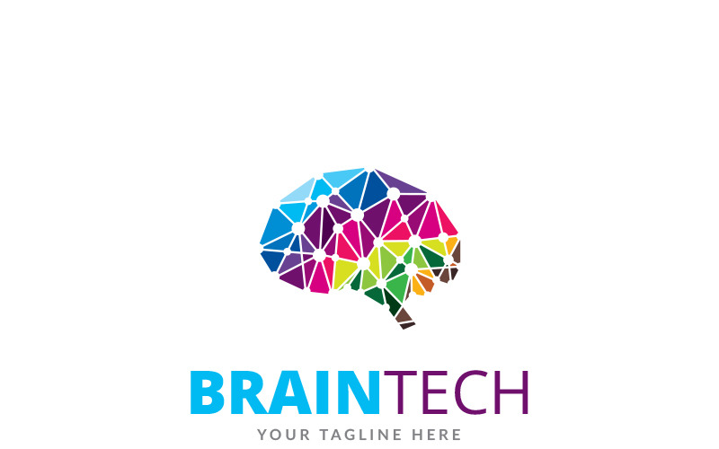 Brain Tech - Logo Şablonu