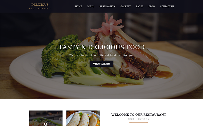 DELICIOUS - Modèle PSD de restaurant