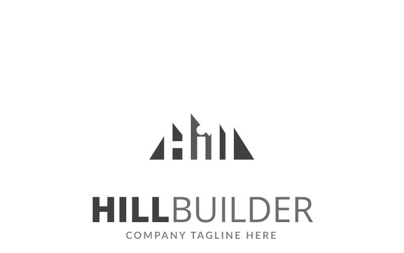 Download Шаблон логотипа "Hill Text Logo Template" / Hill Text Logo Template - Шаблон логотипа на тему графика accurate agency business branding corporate branding customizable developers film production hill identity letter logo lettermark m letter logo media monogram