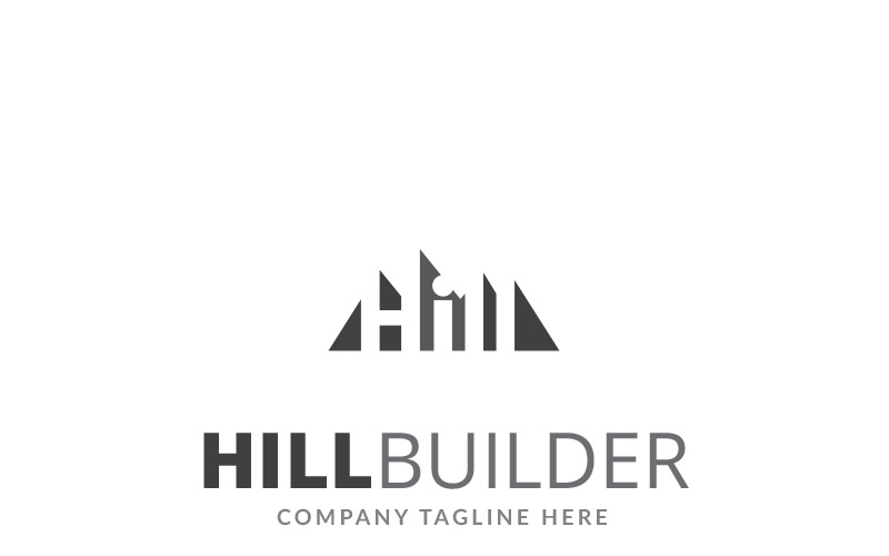Hill Text Logo Template
