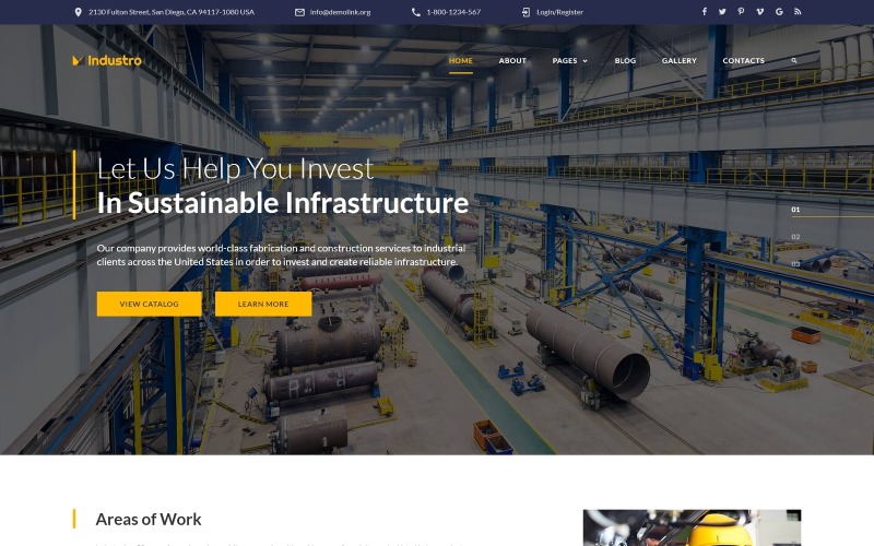 Industro - Plantilla Joomla de Empresa Industrial