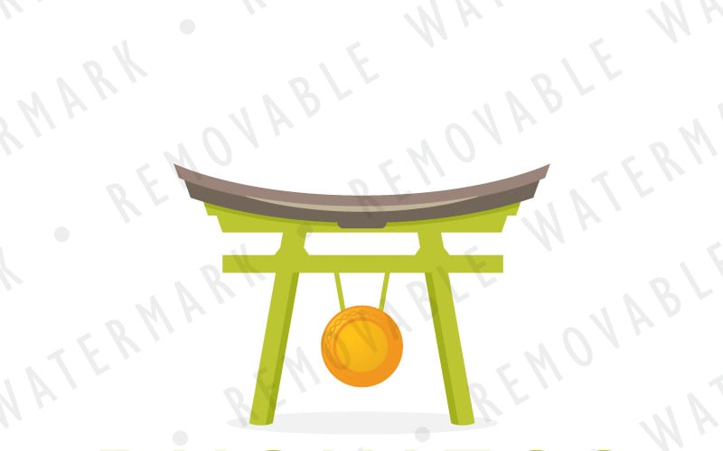 Japanska Torii Gate-logotypmallen